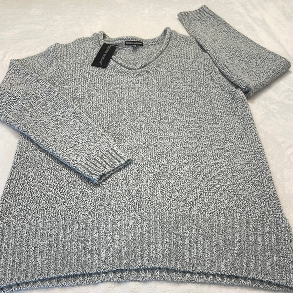 DEBBIE MORGAN SIZE SMALL Gray Women's Sweater